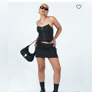 Princess Polly prepped to prime skirts black pinstripe new 4